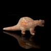 Precious Fire Opal Dinosaur Carving