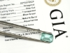 Natural Blue Green Aquamarine Emerald Cut Gemstone GIA Report