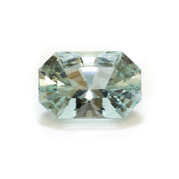 Natural Beryl Aquamarine 3.35 Carat Modified Emerald Brilliant Gemstone