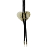 Plume Agate Heart Bolo-Tie 36 inch Adjustable Fabric Cord